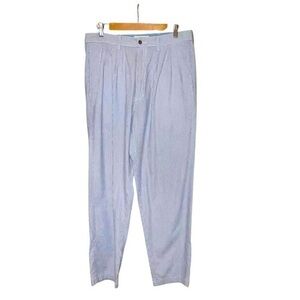 Roundtree & Yorke Blue & White Seersucker Striped Pants Size 34 x 30